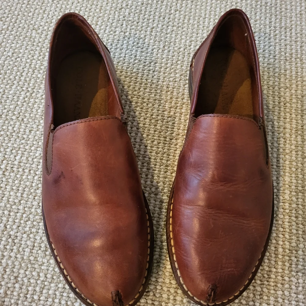 Cole Haan Women's Brown Leather Loafers, size 9N - Picture 2 of 5